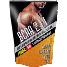 Амінокислота BCAA для спорту Power Pro BCAA 2:1:1 500 g /100 servings/ Апельсин Амінокислота BCAA для спорту Power Pro BCAA 2:1:1 500 g /100 servings/ Апельсин