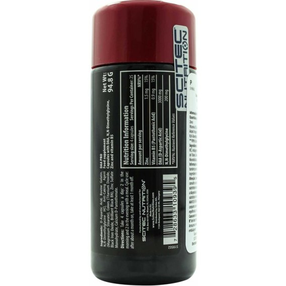 Тестостероновий бустер Scitec Nutrition DAA Pro 100 Caps