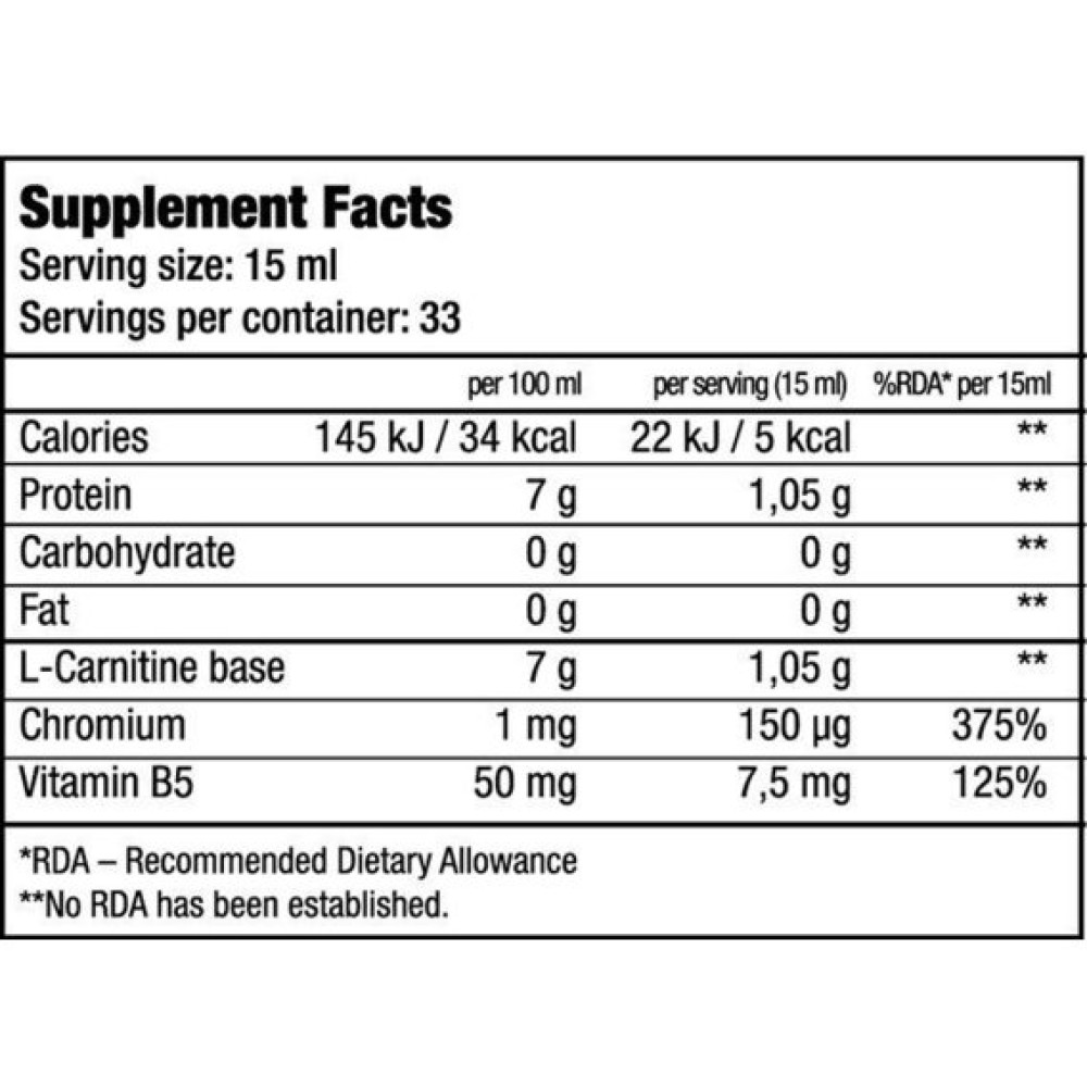 Комплексний жироспалювач BioTechUSA L-Carnitine+Chrome 500 ml /33 servings/ Orange