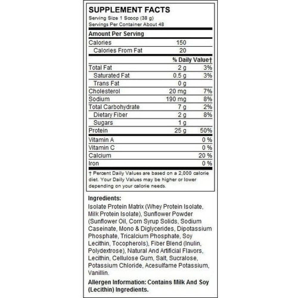Протеїн BSN Syntha-6 Isolate 1820 g /48 servings/ Vanilla