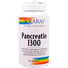 Панкреатін Solaray Pancreatin 1300 90 Caps SOR-04818
