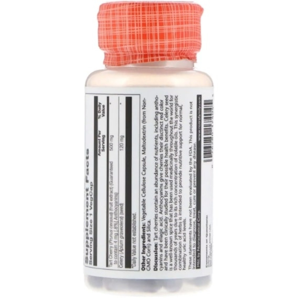 Антиоксидант Solaray Tart Cherry Celery Seed 620 mg 60 Veg Caps SOR-17404