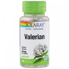 Комплекс для профілактики нервової системи Solaray Valerian 100 Veg Caps SOR-01630