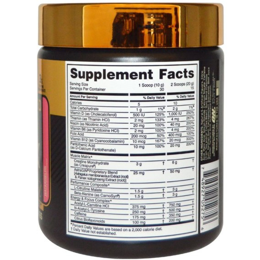 Комплекс до тренування Optimum Nutrition Gold Standard Pre-Workout 300 g /30 servings/ Fruit Punch