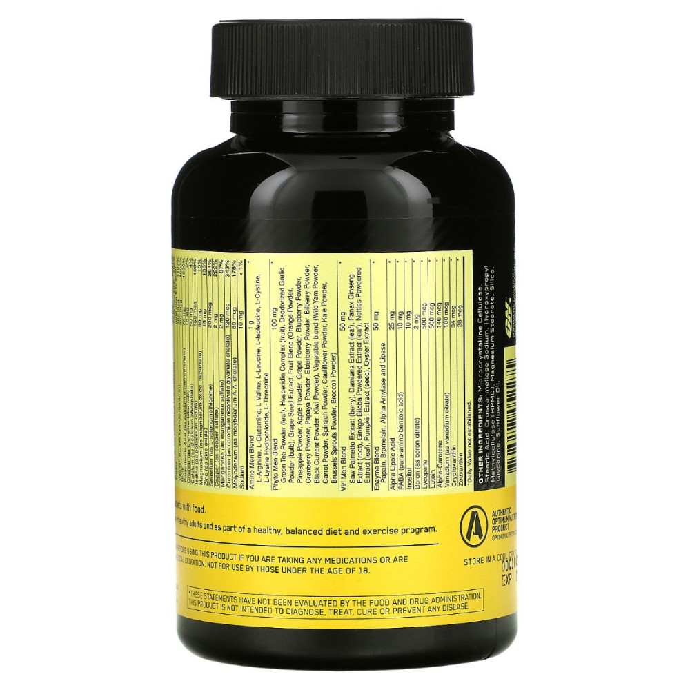 Вітамінно-мінеральний комплекс для спорту Optimum Nutrition Opti-Men 150 Tabs