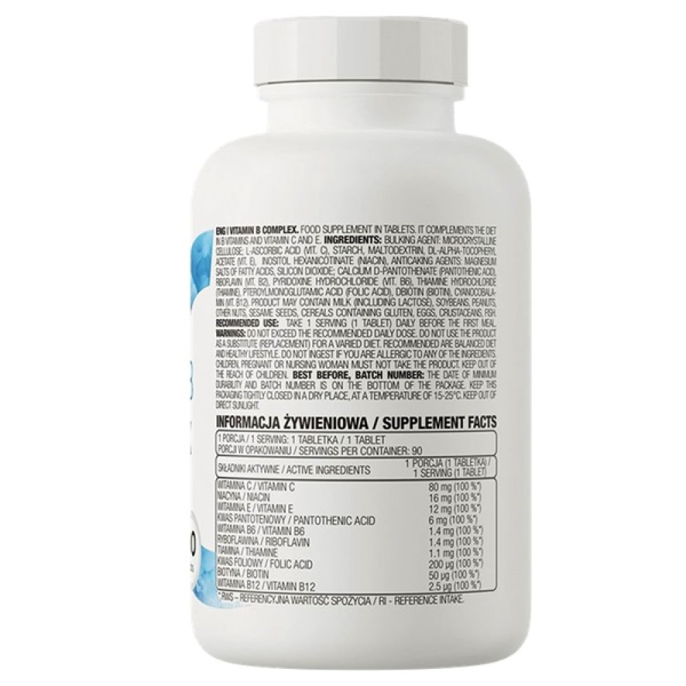 В комплекс OstroVit Vitamin B Complex 90 Tabs