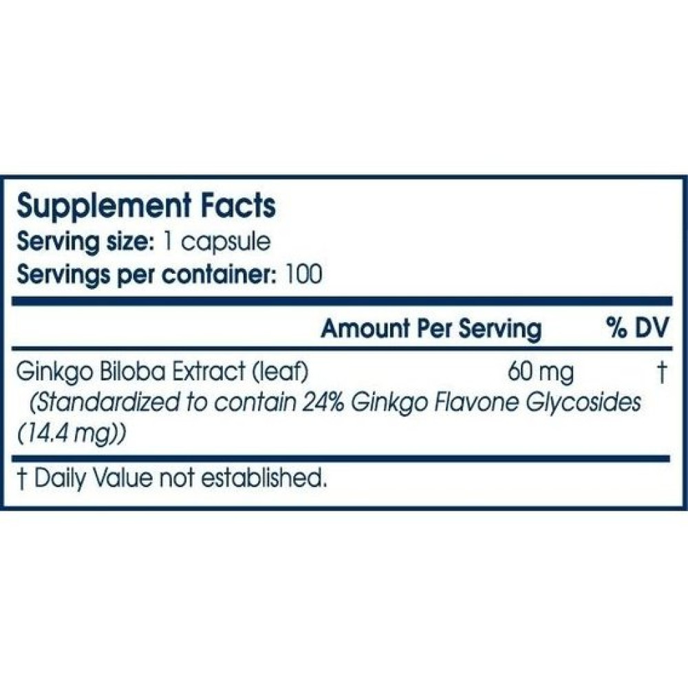 Гінкго Білоба для спорту Scitec Nutrition Ginkgo Biloba 100 Caps
