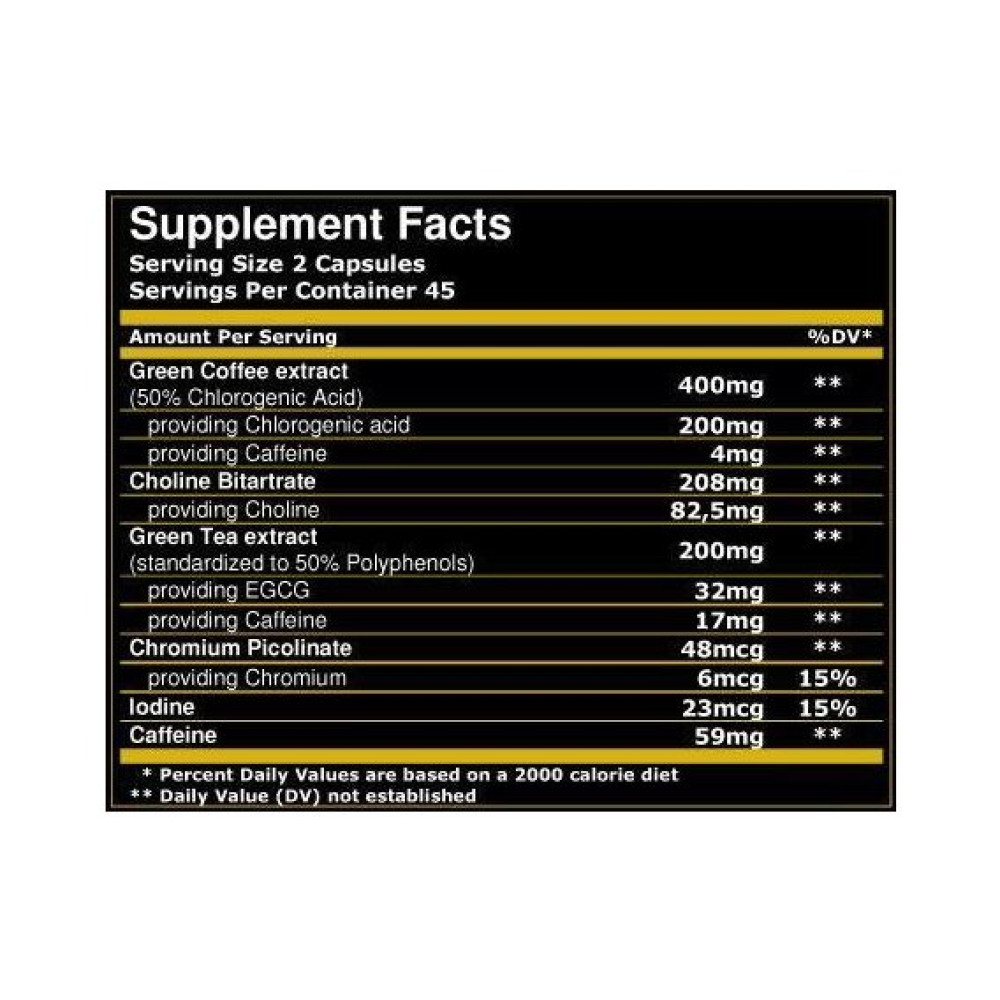 Комплексний жироспалювач Scitec Nutrition Green Coffee Complex 90 Caps