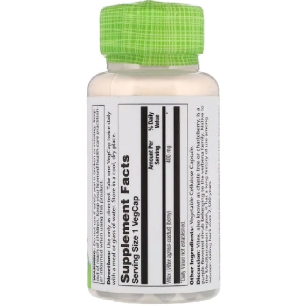 Вітекс Solaray Vitex 400 mg 100 Veg Caps SOR-01645