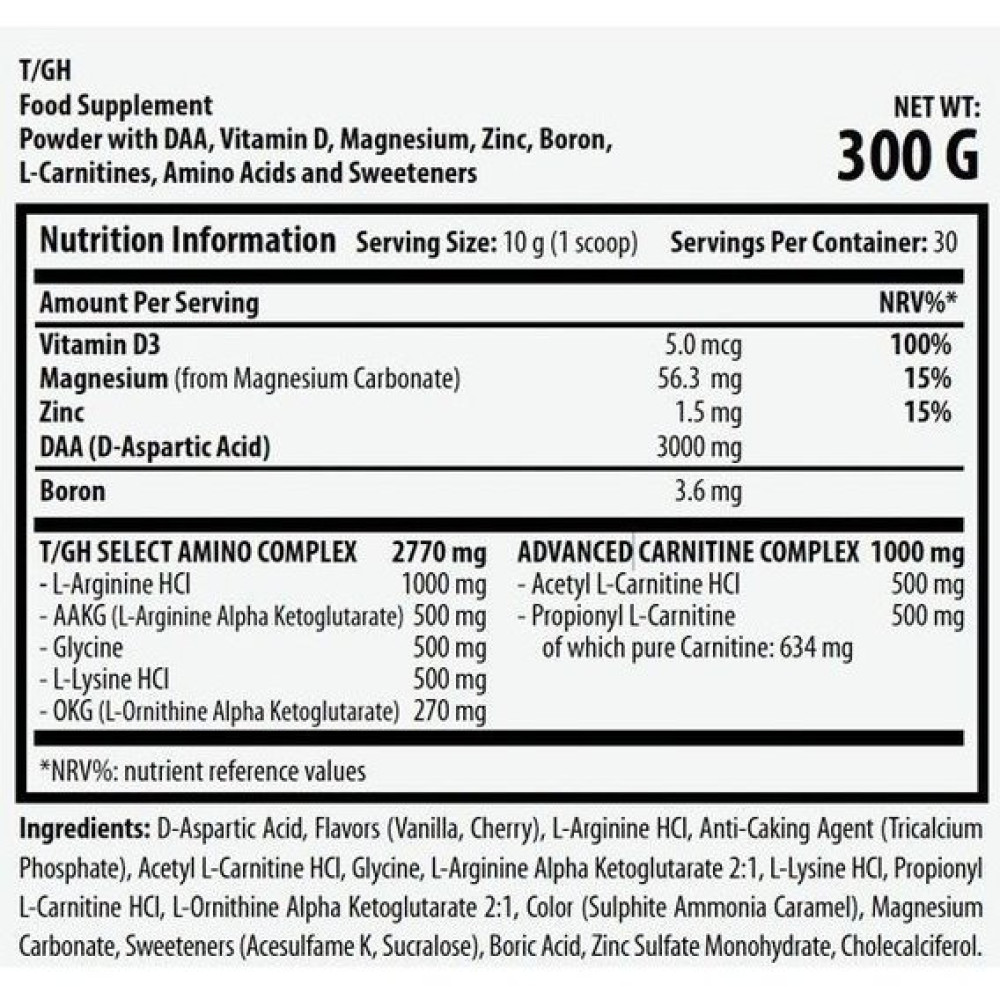 Тестостероновий бустер Scitec Nutrition T/GH 300 g /30 servings/ Cherry Vanilla