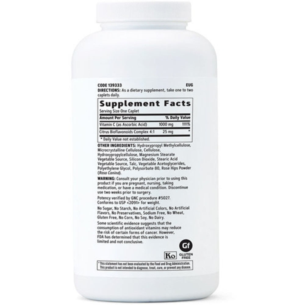 Вітамін C для спорту GNC Vitamin C with Citrus Bioflavonoids, Timed-Release 1000 mg 360 Veg Caplets