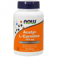 Комплекс Ацетил/Карнітін NOW Foods Acetyl-L-Carnitine 750 mg 90 Tabs