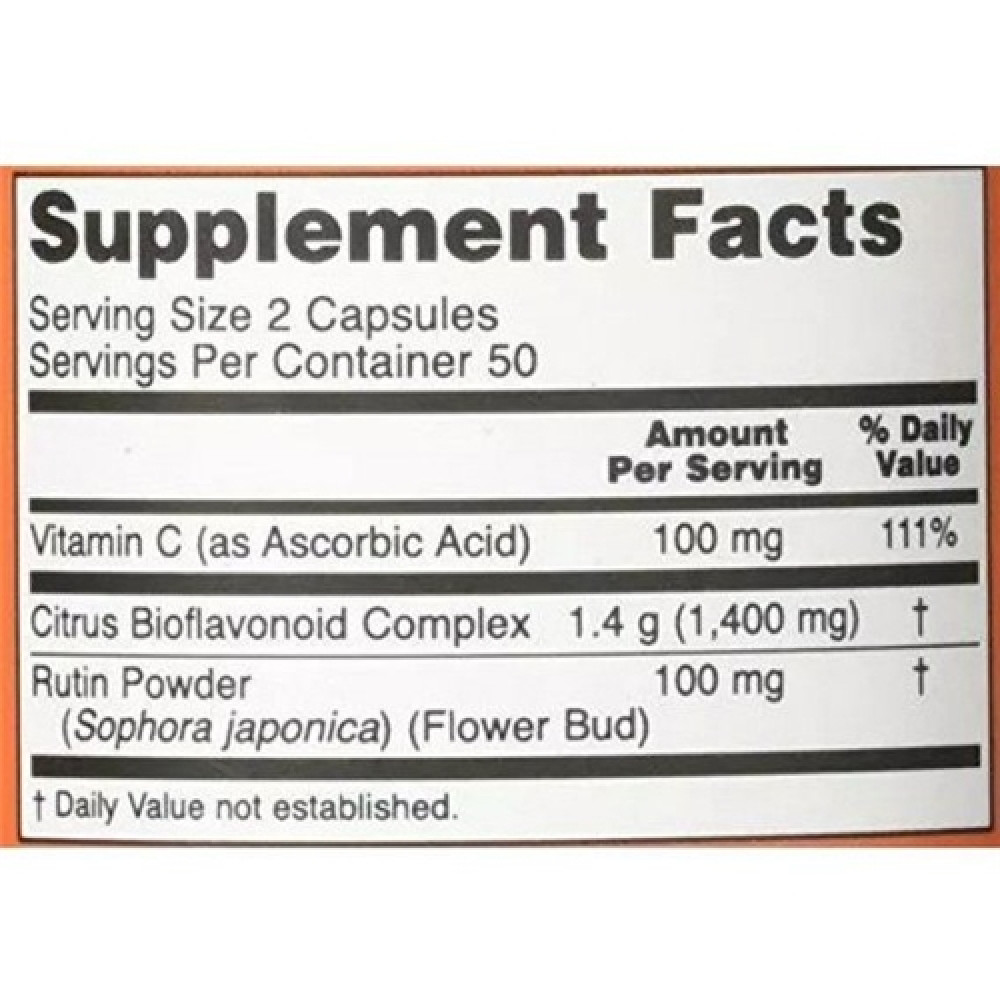 Антиоксидант NOW Foods Citrus Bioflavonoids 700 mg 100 Caps