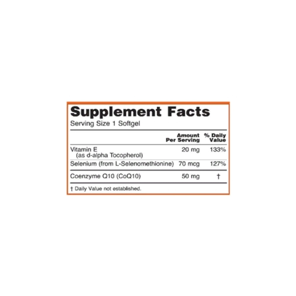 Коензим NOW Foods CoQ10 50 mg 50 Softgels