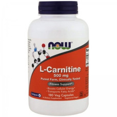 Карнітін NOW Foods L-Carnitine 500 mg 180 Veg Caps