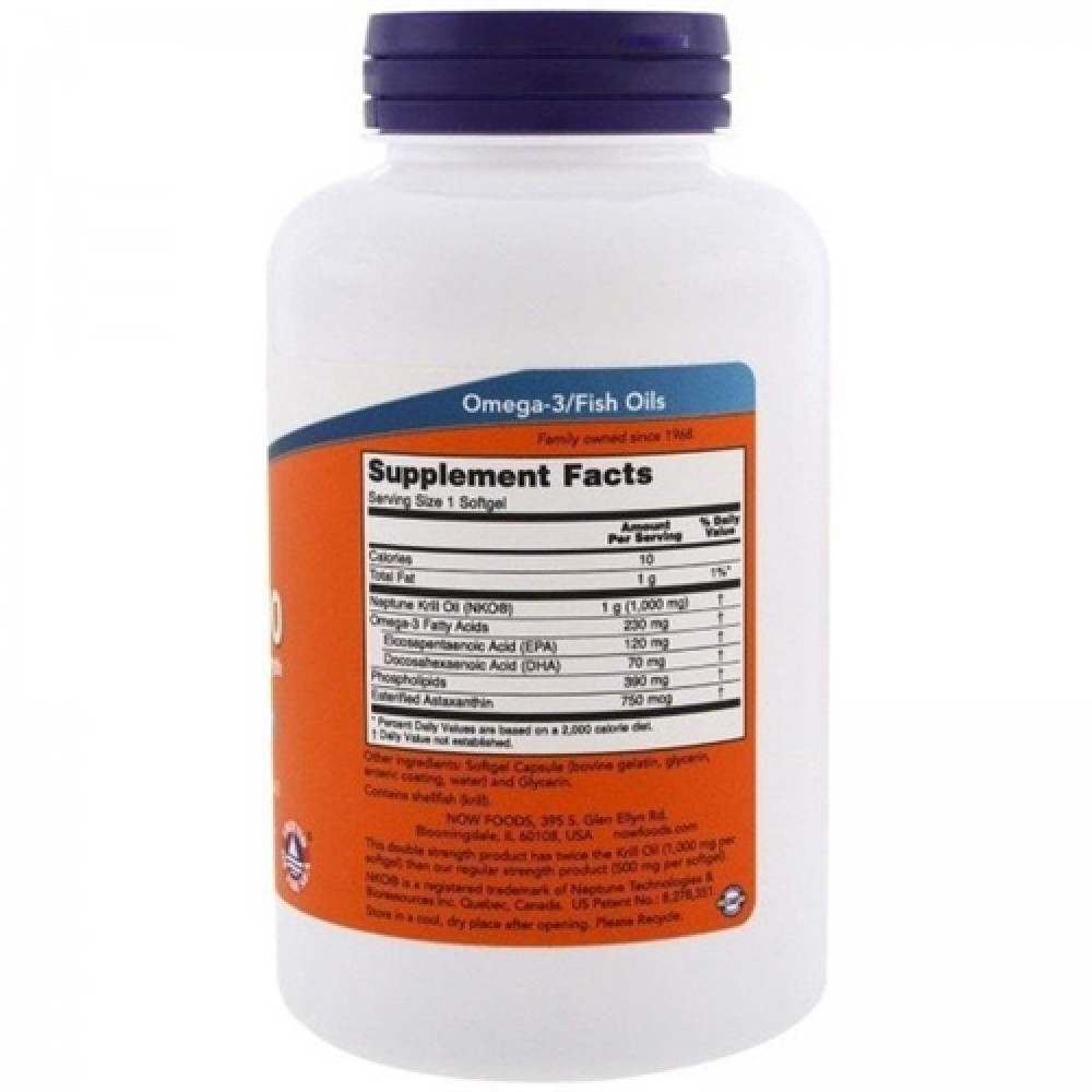 Олія криля NOW Foods Neptune Krill Oil 1000 mg 120 Softgels