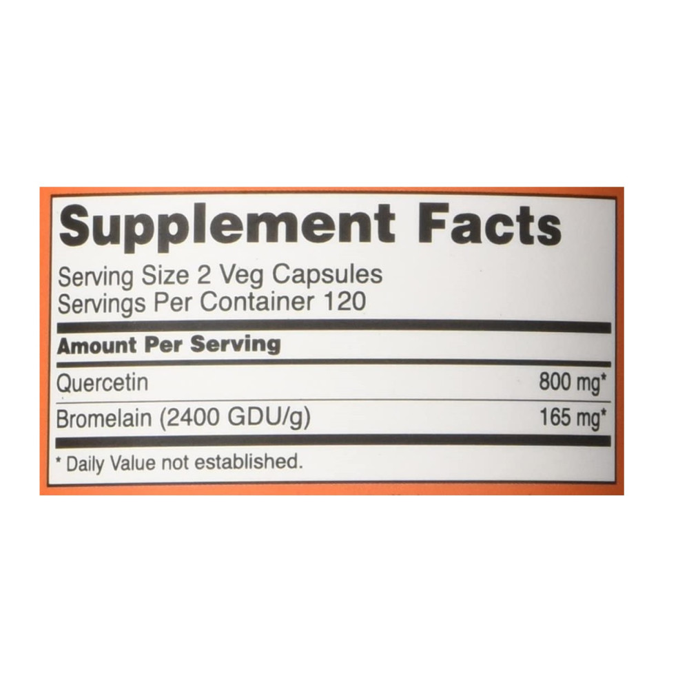 Кверцетін NOW Foods Quercetin with Bromelain 240 Veg Caps
