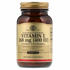 Вітамін E Solgar Natural Vitamin E 400 IU Pure d-Alpha Tocopherol 100 Softgels