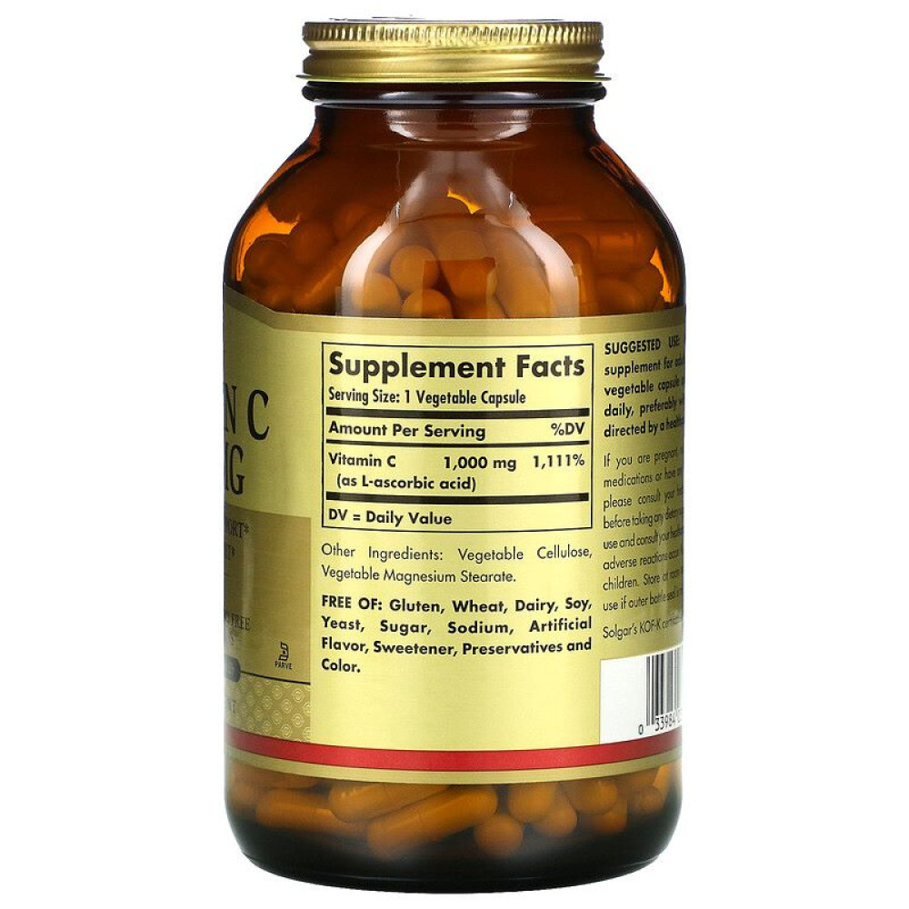 Вітамін C Solgar Vitamin C 1000 mg 250 Veg Caps