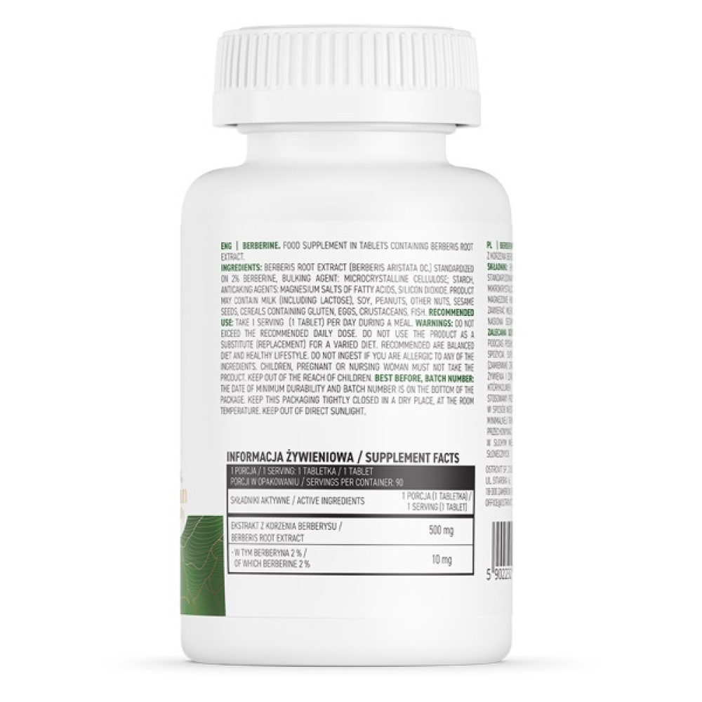 Натуральна добавка для спорту OstroVit Berberine 90 Tabs