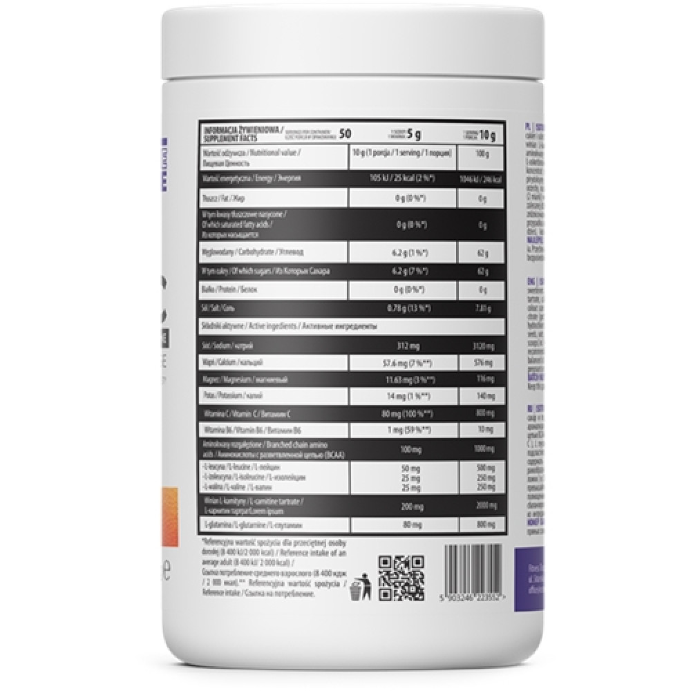 Ізотонік OstroVit Isotonic 500 g /50 servings/ Orange