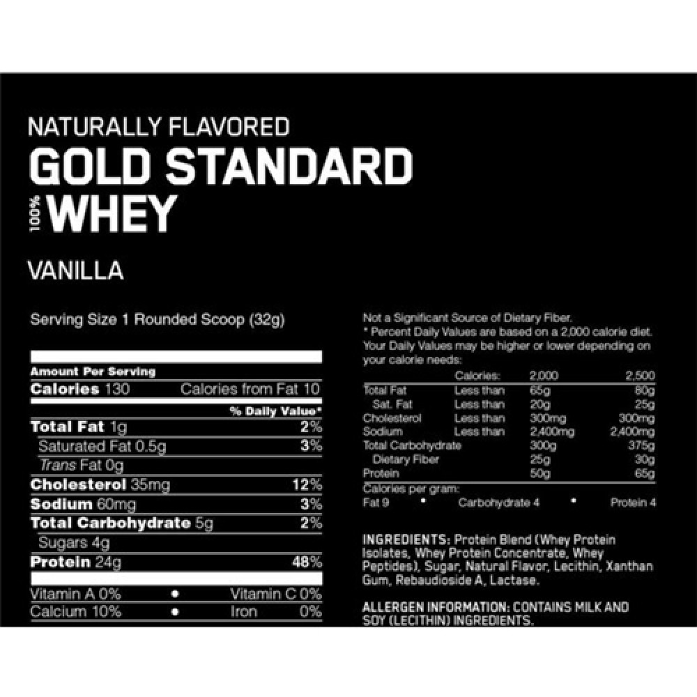 Протеїн Optimum Nutrition 100% Naturally Flavored Whey Gold Standard 2180 g /68 servings/ Vanilla