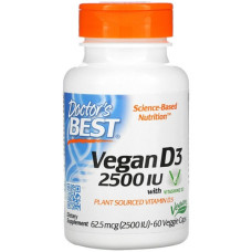 Вітамін D Doctor's Best Vegan D3 2500 IU 60 Veg Caps Вітамін D Doctor's Best Vegan D3 2500 IU 60 Veg Caps