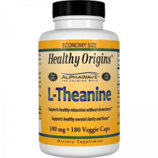 Теанін Healthy Origins L-Theanine 100 mg 180 Veg Caps Теанін Healthy Origins L-Theanine 100 mg 180 Veg Caps