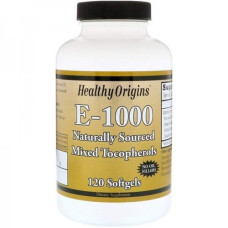 Вітамін E Healthy Origins Vitamin E 1000 IU 120 Softgels
