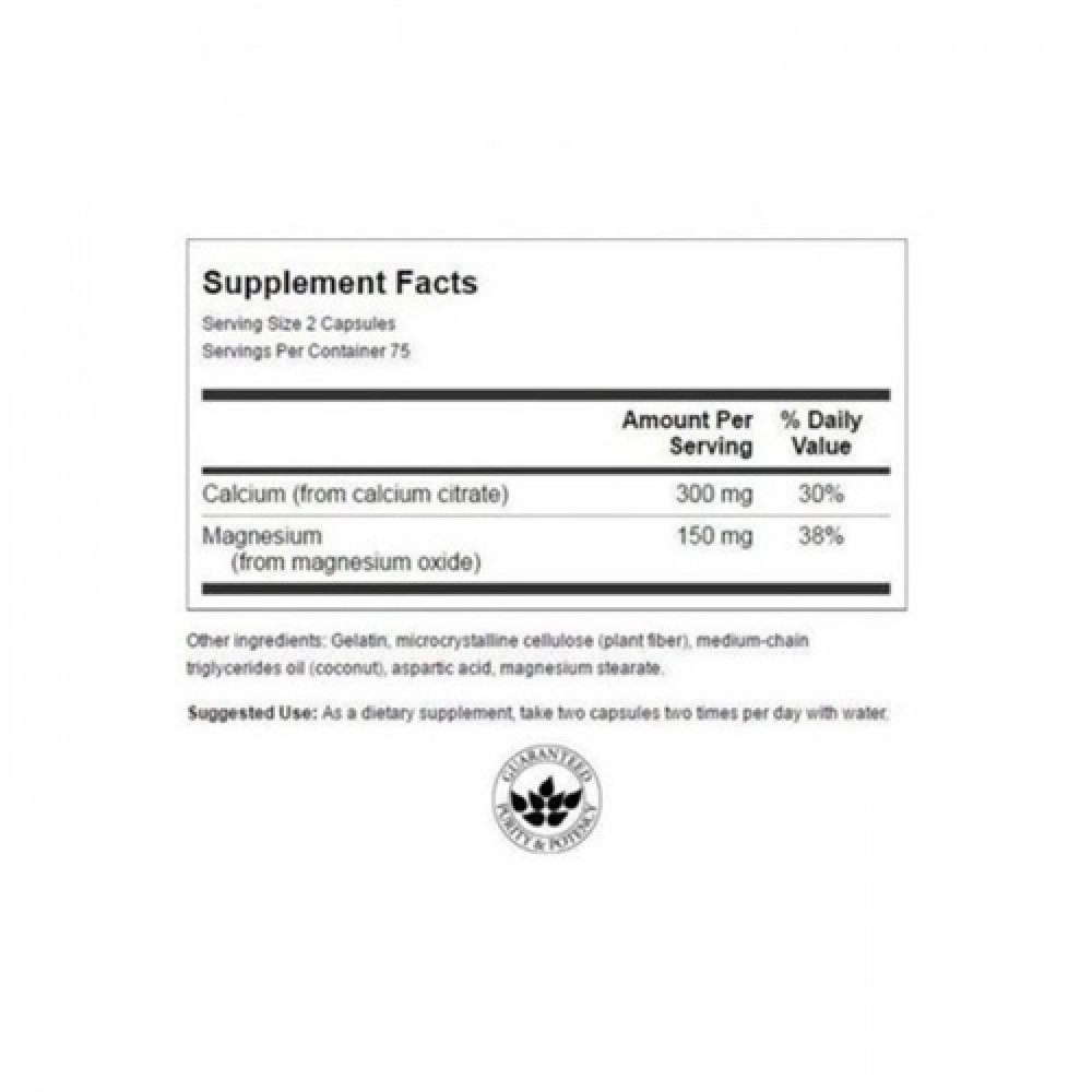 Мікроелемент Кальцій Swanson Calcium Citrate Plus Magnesium 150 Caps
