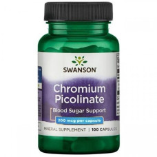 Мікроелемент Хром Swanson Chromium Picolinate 200 mcg 100 Caps