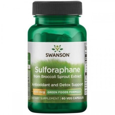 Суміш екстрактів Swanson Sulforaphane 400 mcg 60 Veg Caps