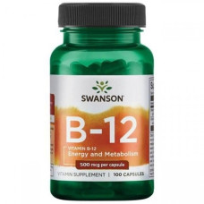 Вітамін Б12 Swanson Vitamin B-12 500 mcg 100 Caps