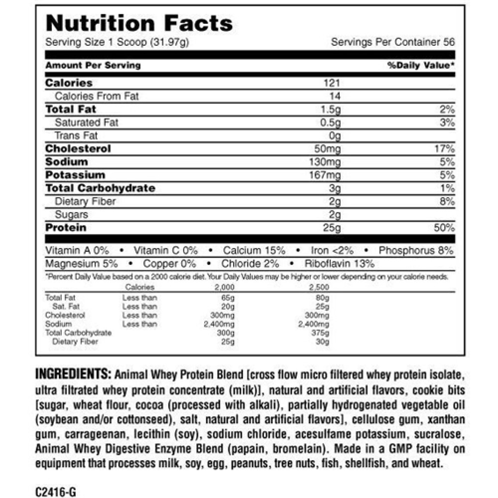 Протеїн Universal Nutrition Animal Whey 1810 g /56 servings/ Cookies Cream