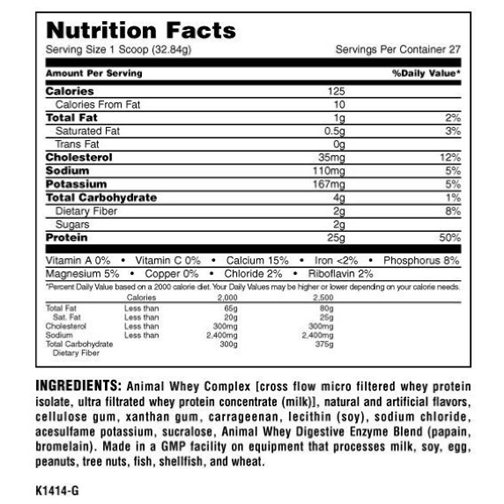 Протеїн Universal Nutrition Animal Whey 907 g /27 servings/ Vanilla