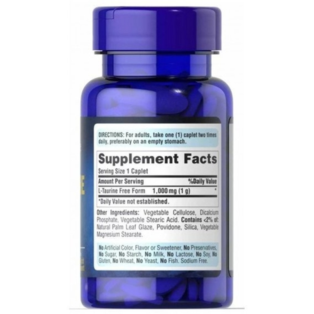 Таурін Puritan's Pride Taurine 1000 mg 50 Caplets