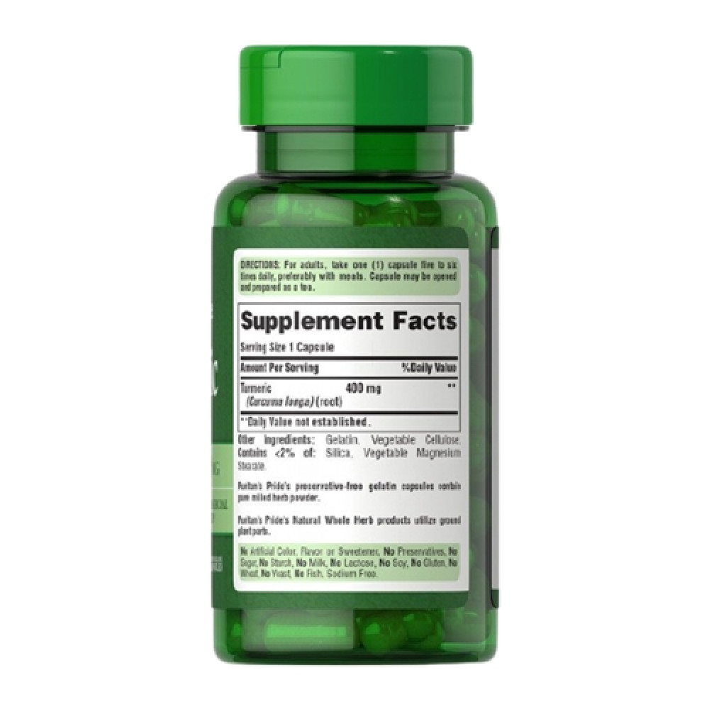Куркума Puritan's Pride Turmeric 400 mg 100 Caps