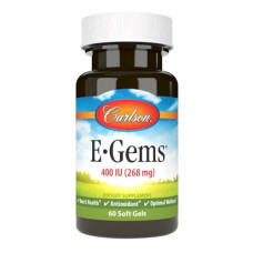 Вітамін E Carlson Labs E-Gems 400 IU 60 Soft Gels