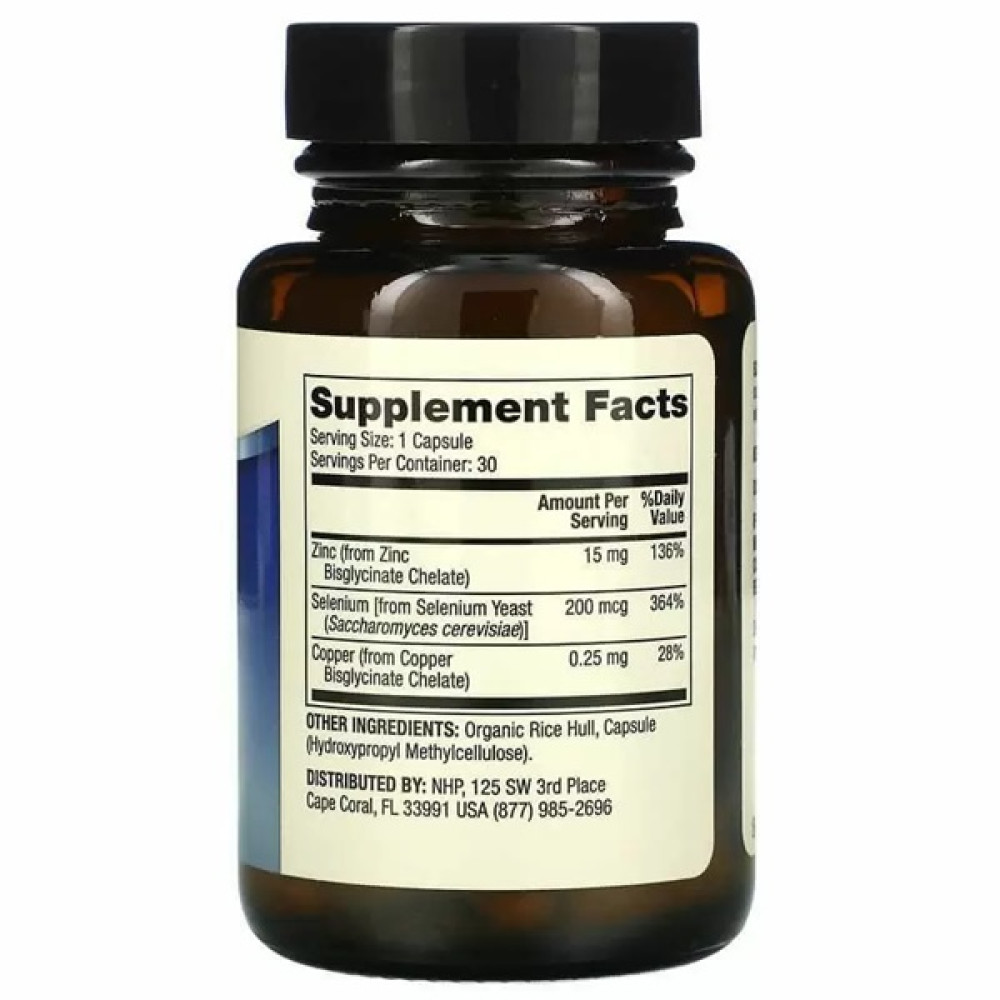 Мікроелемент Цинк Dr. Mercola Zinc Plus Selenium 30 Caps