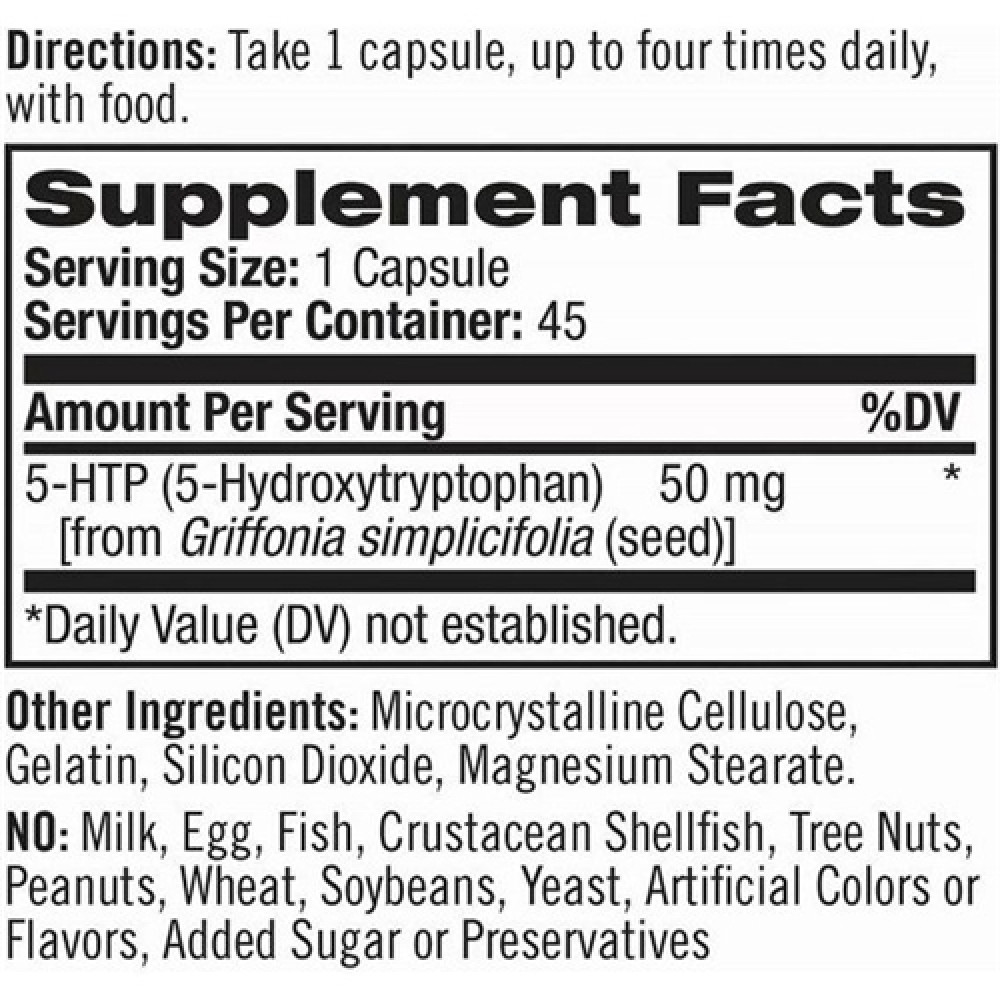 Триптофан Natrol 5-HTP 50 mg 45 Caps