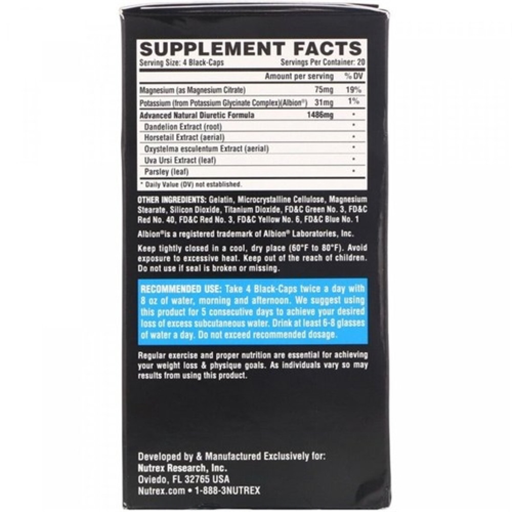 Комплексний жироспалювач Nutrex Lipo-6 Black Diuretic 80 Caps