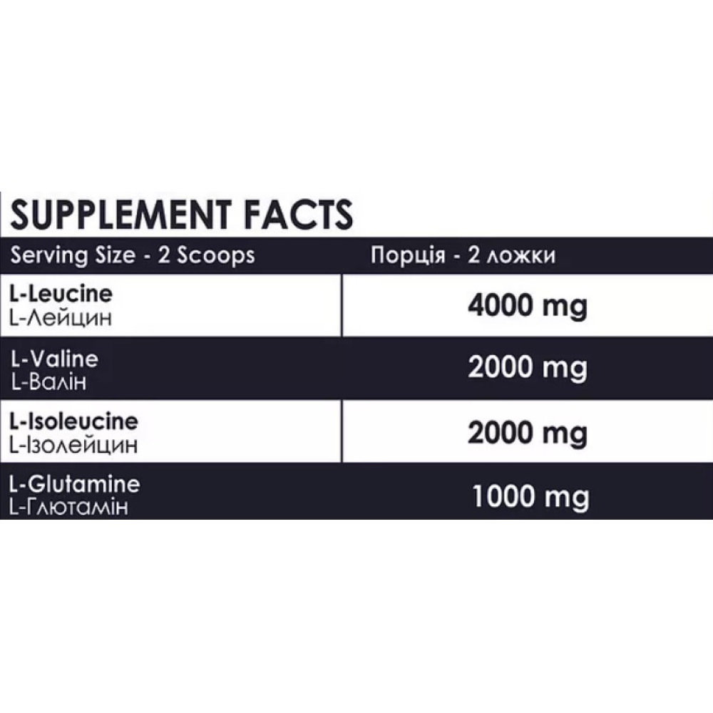 Амінокислота BCAA для спорту Powerful Progress BCAA 2:1:1 + Glutamine 500 g /50 servings/ Apple