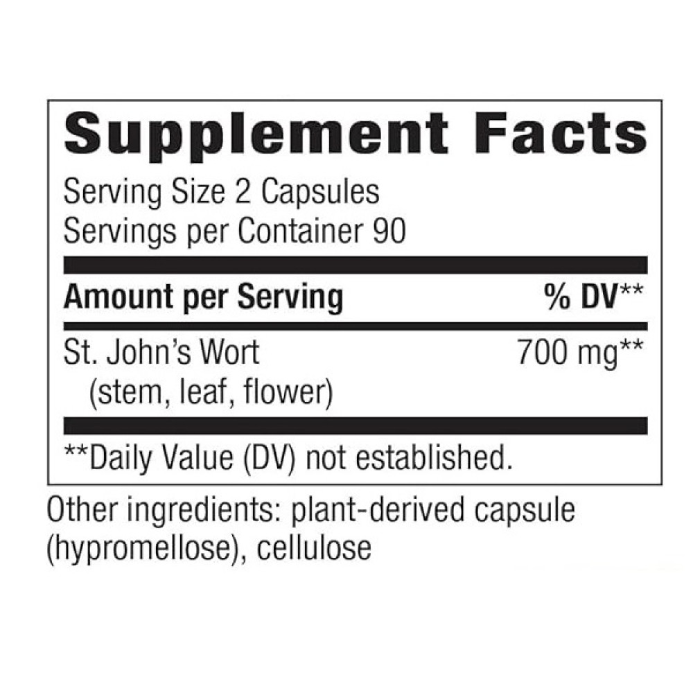 Звіробій Nature's Way St. John's Wort Herb 350 mg 180 Veg Caps