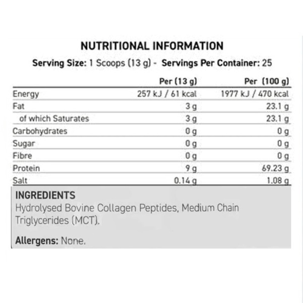 Хондропротектор (для спорту) Applied Nutrition Keto Collagen 325 g /25 servings/ Unflavored