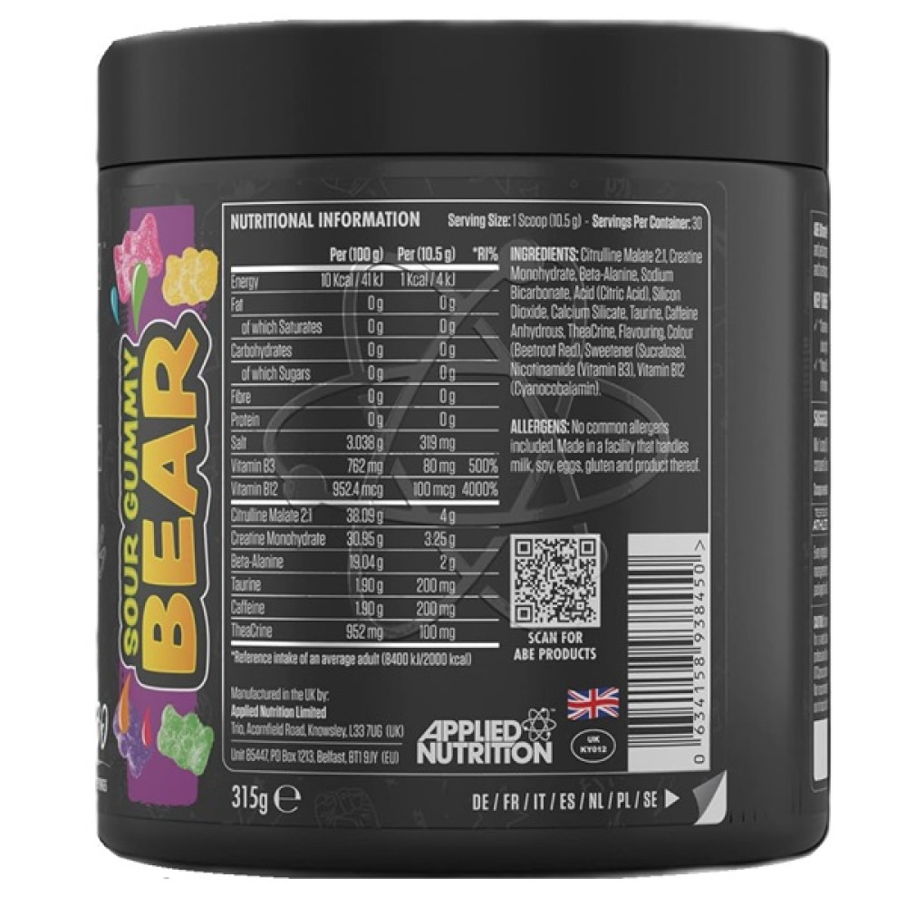 Комплекс до тренування Applied Nutrition ABE 315 g /30 servings/ Sour Gummy Bear