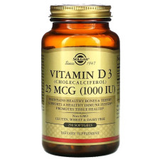 Вітамін D Solgar Vitamin D3 (Cholecalciferol) 1000 IU 25 mcg 250 Softgels Вітамін D Solgar Vitamin D3 (Cholecalciferol) 1000 IU 25 mcg 250 Softgels