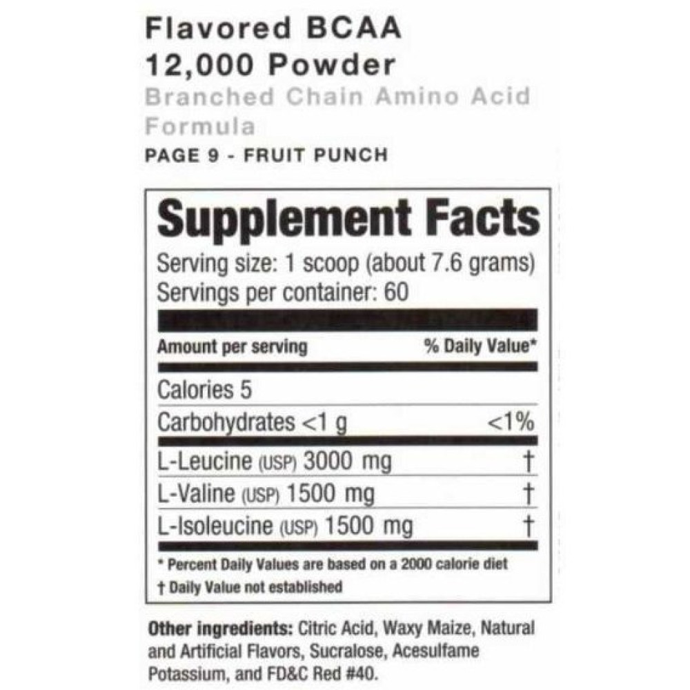 Амінокислота BCAA для спорту Ultimate Nutrition Flavored BCAA 12,000 Powder 457 g /60 servings/ Red Candy