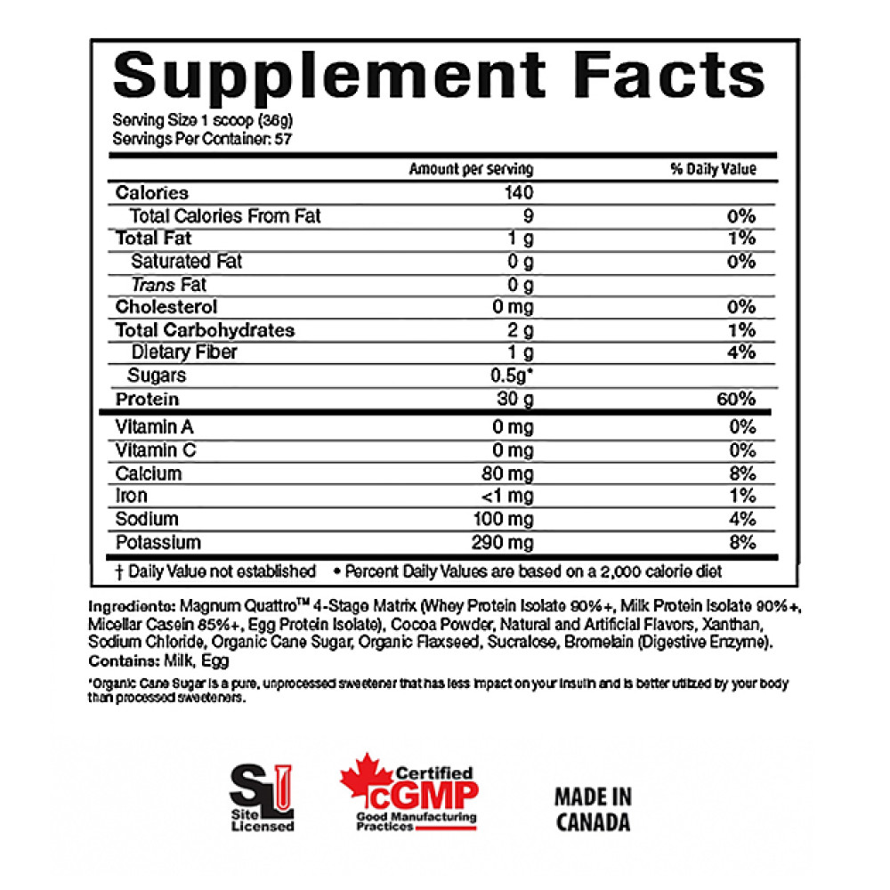 Протеїн Magnum Nutraceuticals Quattro 1820 g /50 servings/ Chocolate Love