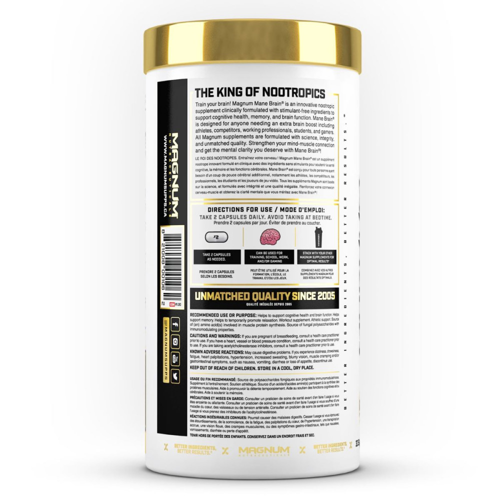 Натуральна добавка для спорту Magnum Nutraceuticals Mane Brain 60 Caps