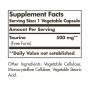 Таурін Solgar Taurine 500 mg 250 Veg Caps SOL-02702